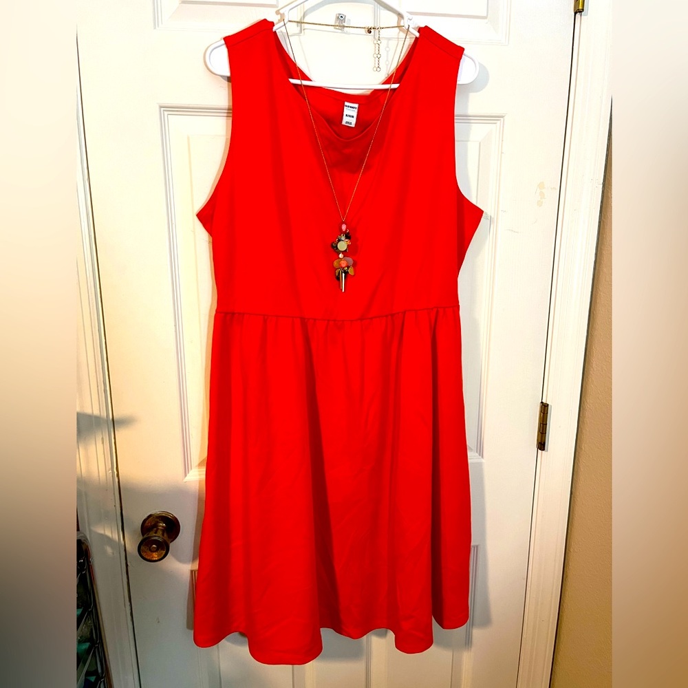 Old Navy Orange Dress Sz XL - Picture 1 of 6